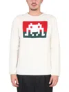 Comme Des Garçons Shirt Graphic-print Jumper In Beige