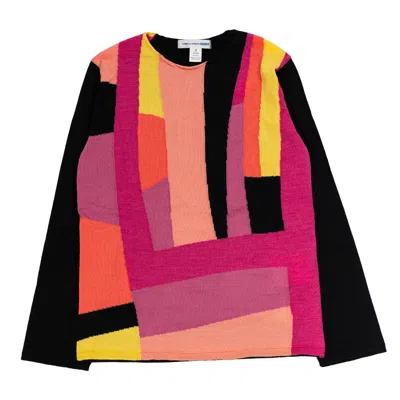 Comme Des Garçons Shirt Wool Knit Sweater In Multicolor