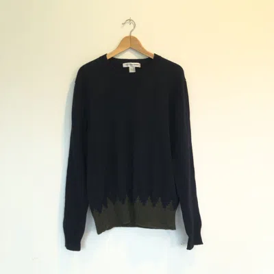Pre-owned Comme Des Garçons Shirt Wool Sweater In Navy