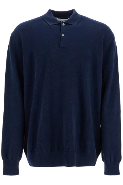 Comme Des Garçons Shirt Long Sleeve Polo Shirt In Blue