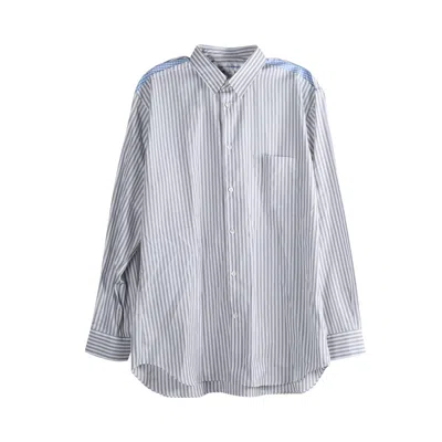 Pre-owned Comme Des Garçons Shirt Woven Formal Stripe Shirt 'stripe/check' | Tan | Men's Size M