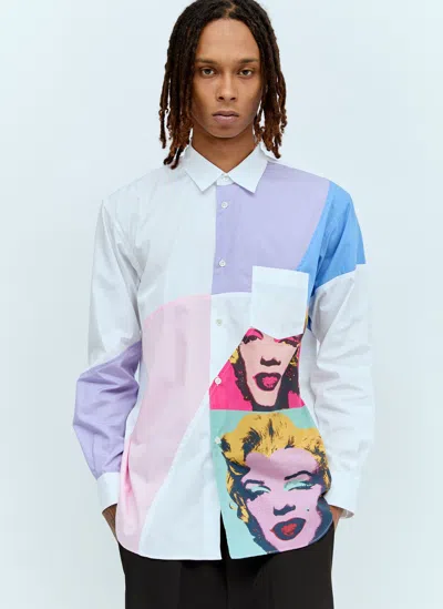 Comme Des Garçons Shirt X Andy Warhol Pop Art Shirt In White