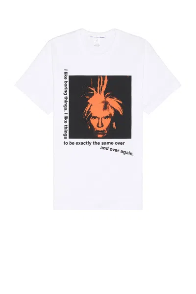 Comme Des Garçons Shirt X Andy Warhol T-shirt In White