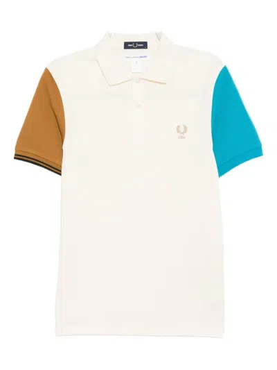 Comme Des Garçons Shirt X Fred Perry Colour-block Short-sleeve Polo Shirt In Multi