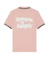 Comme Des Garçons Shirt X Fred Perry Freedom Is Energy Polo In Neutral