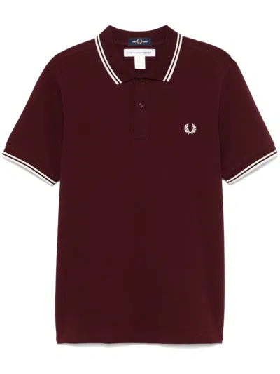 COMME DES GARÇONS SHIRT X FRED PERRY LOGO-EMBROIDERED POLO SHIRT
