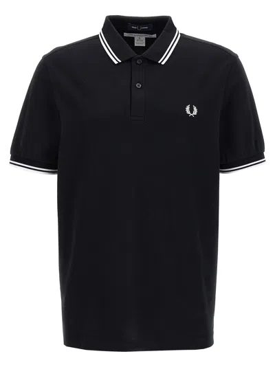 Comme Des Garçons Shirt X Fred Perry Polo In White/black