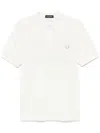 COMME DES GARÇONS SHIRT X FRED PERRY SLOGAN-PRINT POLO SHIRT