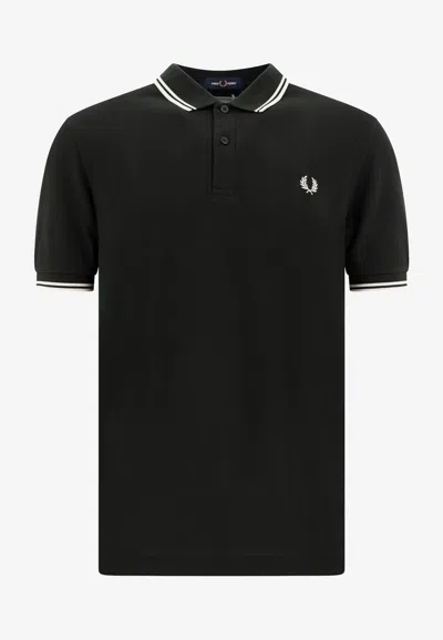 Comme Des Garçons Shirt X Fred Perry Strong Will Polo T-shirt In Black