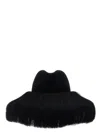 Comme Des Garçons Hizume Collaboration Wide Brim Hat In Black