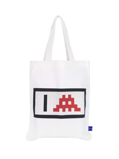 Comme Des Garçons Shirt X Invader Logo Tote Bag