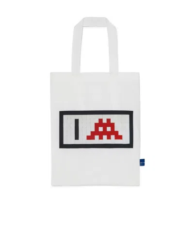 Comme Des Garçons Shirt X Invader Pixelated Printed Tote Bag
