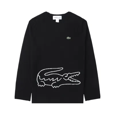 Pre-owned Comme Des Garçons Shirt X Lacoste Knit Sweater 'black'