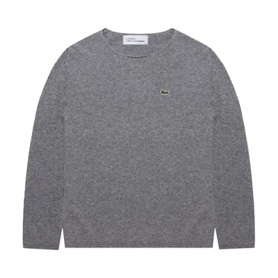 Pre-owned Comme Des Garçons Shirt X Lacoste Knit Sweater 'grey' | Men's Size S