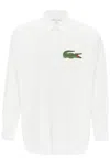 Comme Des Garçons Shirt X Lacoste Oversized Shirt With Maxi Patch In White