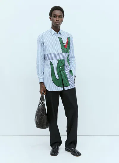 Comme Des Garçons Shirt X Lacoste Graphic-print Shirt In Weiss