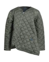 Comme Des Garçons Shirt X Lavenham Man Puffer Military Green Size L Polyester In Gray
