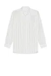 Comme Des Garçons Shirt Yarn Dyed Stripe Shape 2 Shirt In White