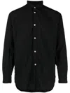 Comme Des Garçons Shirt Zip-embellished Long-sleeve Shirt In Black