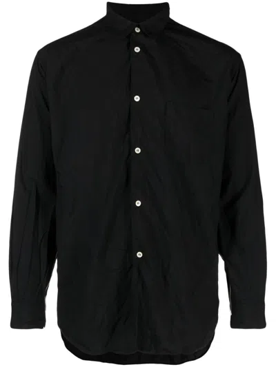 Comme Des Garçons Shirt Zip-embellished Long-sleeve Shirt In Black