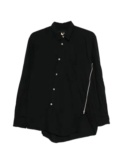 Comme Des Garçons Shirt Zip-detail Shirt In Black