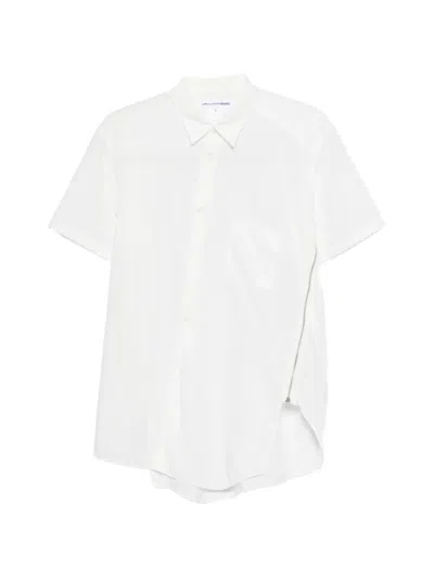 Comme Des Garçons Shirt Zip-detail Shirt In White