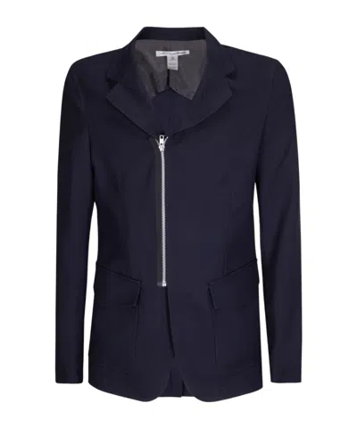 Comme Des Garçons Shirt Zipped Jacket In Blue