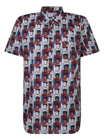 Comme Des Garçons Short Sleeve Shirt In Red