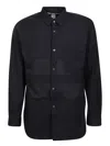 Comme Des Garçons Man Shirt Black Size L Cotton, Nylon, Polyurethane In Black