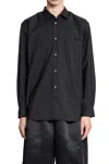 Comme Des Garçons Long-sleeved Shirt In Black