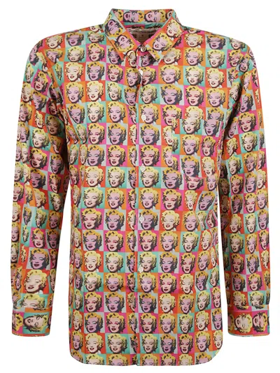 Comme Des Garçons Multicolour Cotton Textured Shirt In Print C