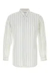Comme Des Garçons Striped Shirt With Button-down Collar And Pocket In Stripped