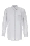 Comme Des Garçons Multi Color Embroidered Cupro Shirt In Stripped