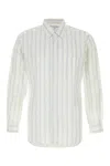 Comme Des Garçons Striped Shirt With Button-down Collar And Pocket In Stripped