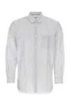 Comme Des Garçons Multi Color Embroidered Cupro Shirt In Stripped