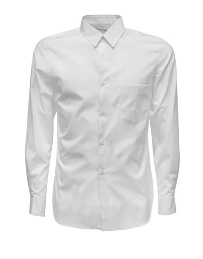 Comme Des Garçons Classic White Poplin Shirt With Button-down Front