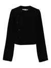 Comme Des Garçons Cropped Women's Jacket Long Sleeves In Black