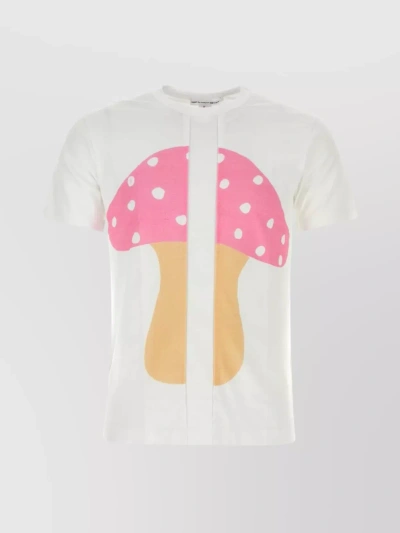 Comme Des Garçons Short Sleeve Graphic T-shirt In Pink