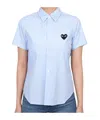 Comme Des Garçons Short Sleeve Shirt In Blue