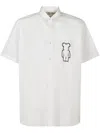 Comme Des Garçons Shirt Be@rbrick Graphic Print Short Sleeves In Gray