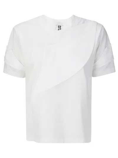 COMME DES GARÇONS SHORT-SLEEVED COTTON T-SHIRT WITH LAYERED INSERTS