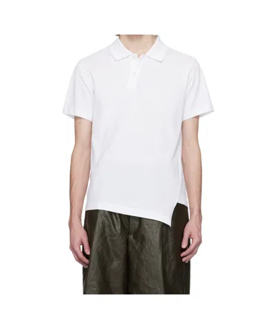Comme Des Garçons Short-sleeved Polo Shirt In White
