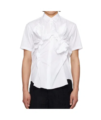 Comme Des Garçons Short-sleeved Shirt In White