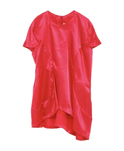 Comme Des Garçons Short Sleeved Shirt In Red