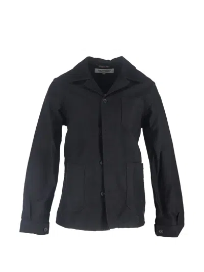 Pre-owned Comme Des Garçons Short Work Pointed Collar Jacket In Black