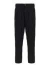 Comme Des Garçons Front Pleated Trousers With Back And Side Pockets In Black