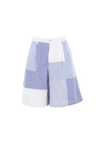 Comme Des Garçons Patchwork Striped Shorts