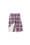 Comme Des Garçons Checked Shorts In Multi