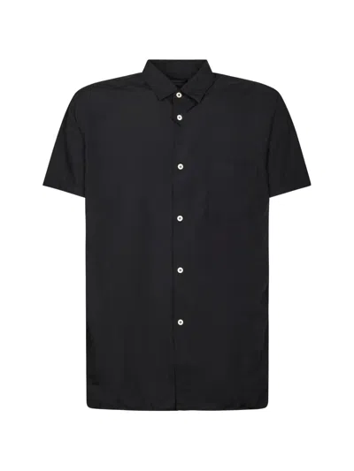 Comme Des Garçons Short-sleeved Casual Shirt With Classic Collar In Black