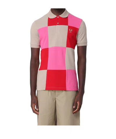 Comme Des Garçons X Fred Perry Logo-embroidered Polo Shirt In Multi